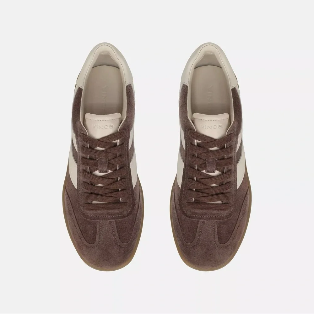 Vince Women's Suede Leather Sneakers in Tan Brown